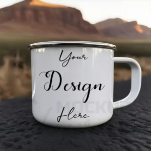 White ceramic mug mockup