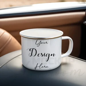 White ceramic mug mockup