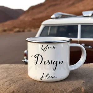 White ceramic mug mockup