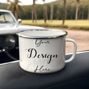 White ceramic mug mockup