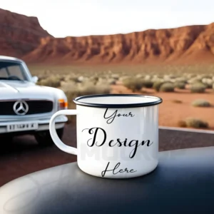 White ceramic mug mockup