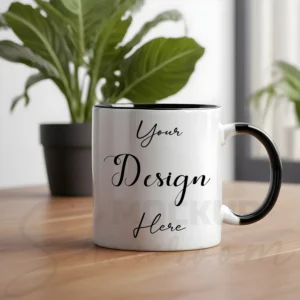White ceramic mug mockup