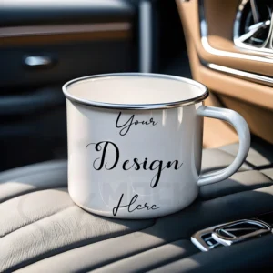 White ceramic mug mockup