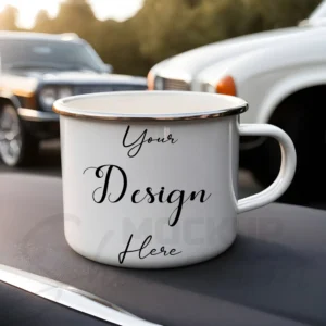 White ceramic mug mockup