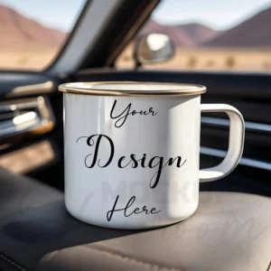 White ceramic mug mockup
