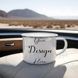 White ceramic mug mockup