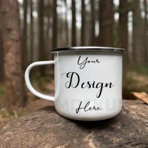 White ceramic mug mockup