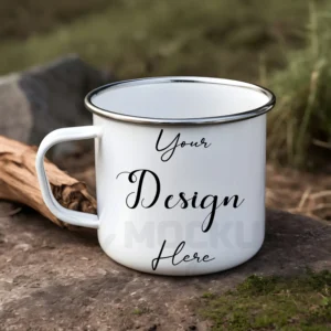 White ceramic mug mockup