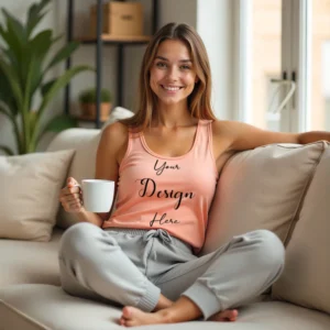 Womens Sand Tank Top Mockup-2 Front View | For Etsy, Shopify and POD Sellers