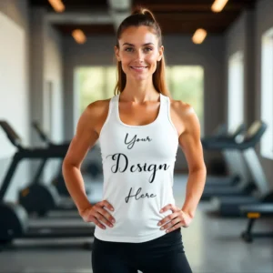 Womens White Tank Top Mockup-7 Front View | For Etsy, Shopify and POD Sellers