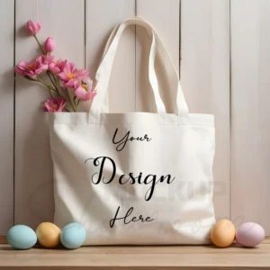 White tote bag mockup
