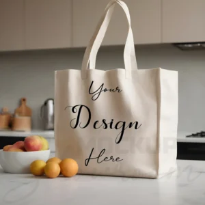 White tote bag mockup