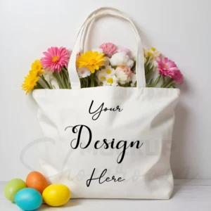 White tote bag mockup