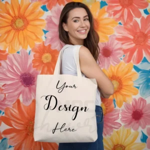 White tote bag mockup