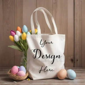 White tote bag mockup