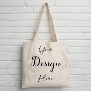 White tote bag mockup