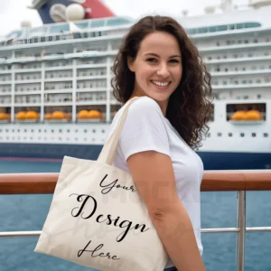 White tote bag mockup