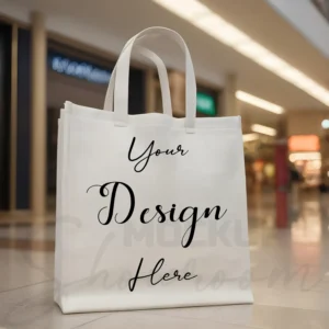 White tote bag mockup