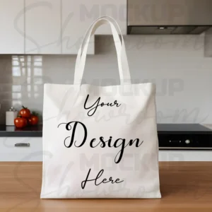 White tote bag mockup