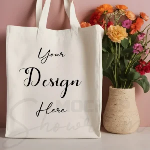 White tote bag mockup