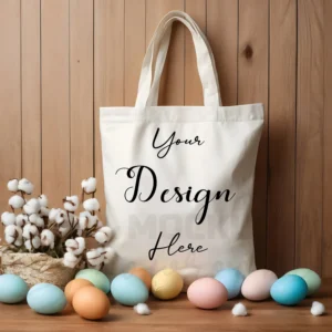 White tote bag mockup