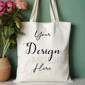 White tote bag mockup