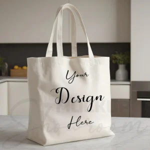 White tote bag mockup