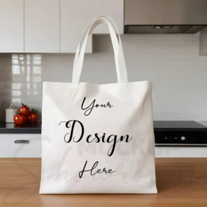 White tote bag mockup
