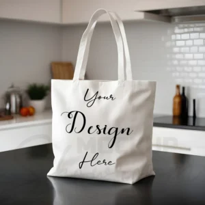 White tote bag mockup