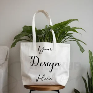 White tote bag mockup