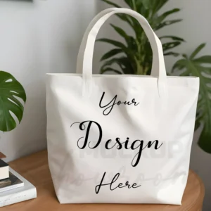 White tote bag mockup