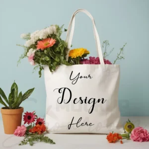 White tote bag mockup