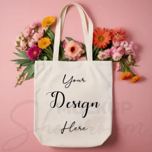 White tote bag mockup