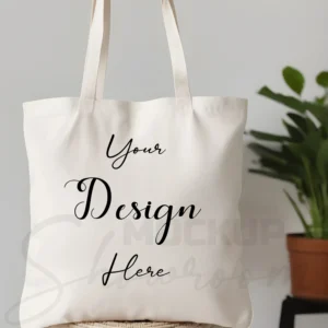 White tote bag mockup