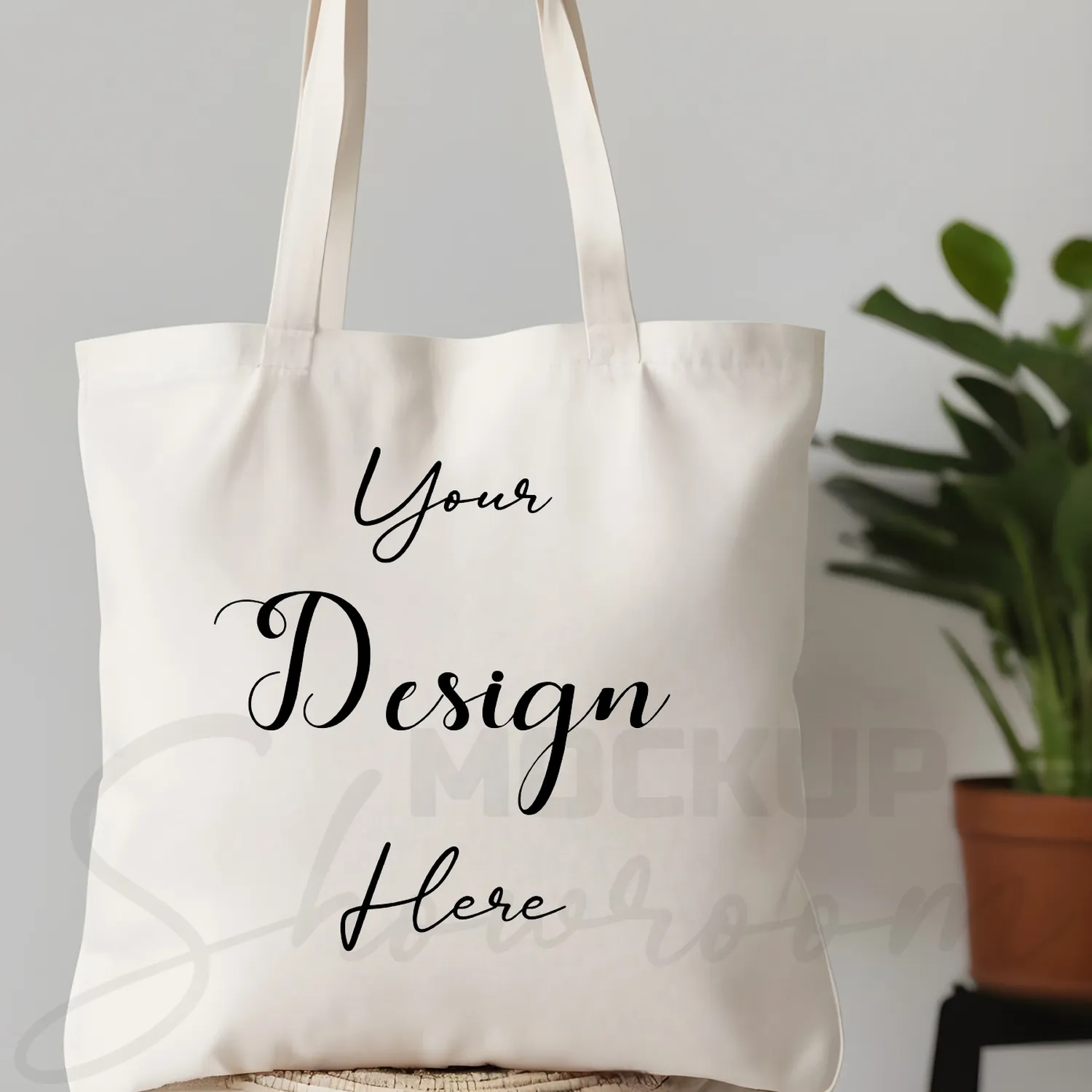 White tote bag mockup