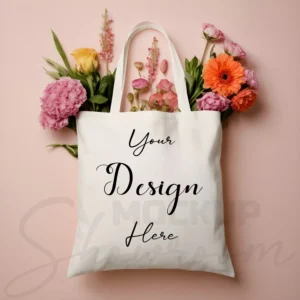 White tote bag mockup