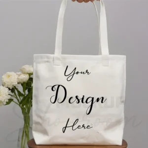 White tote bag mockup