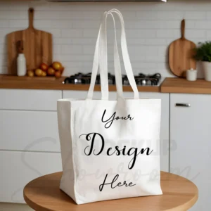 White tote bag mockup