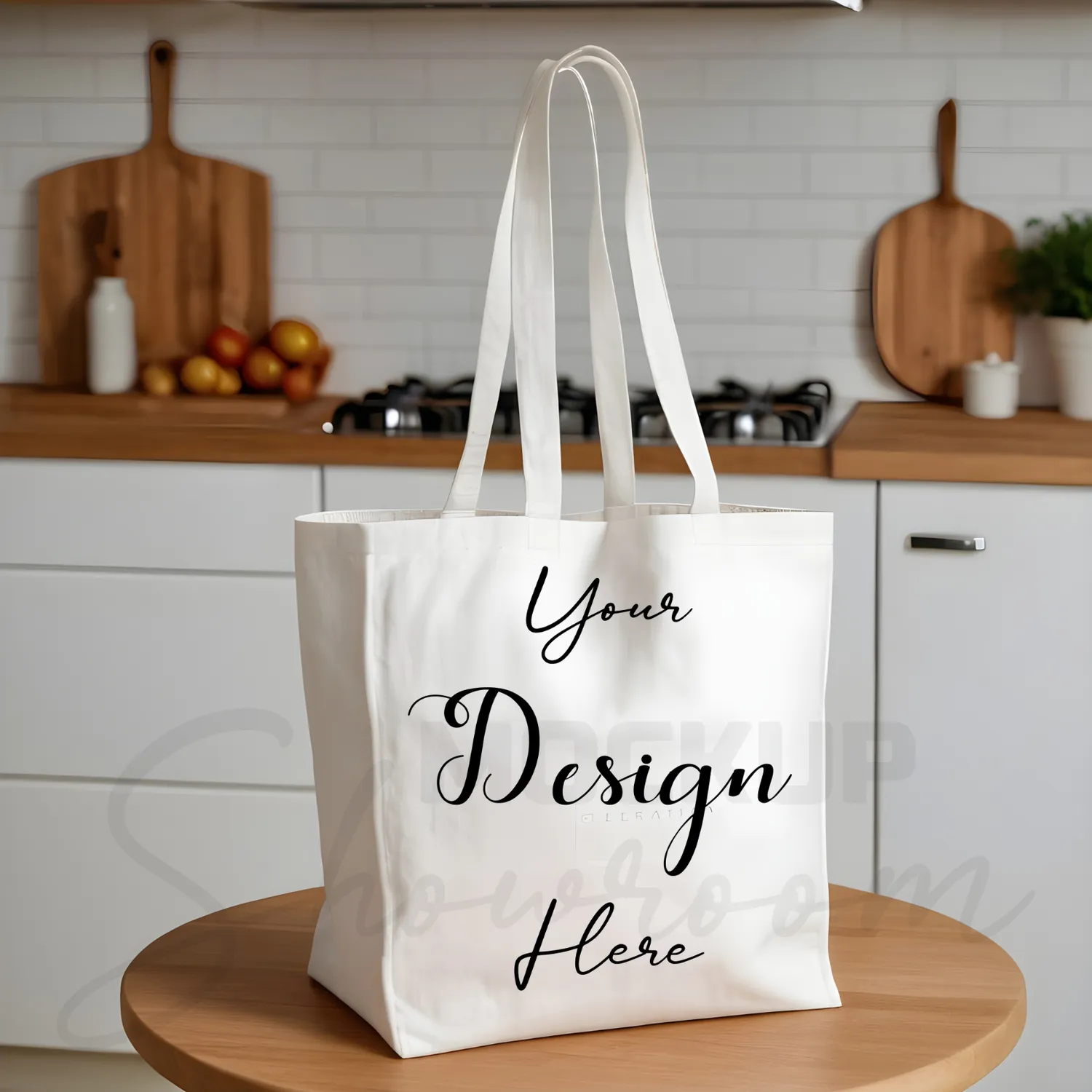White tote bag mockup